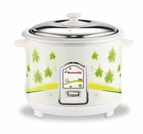 BUTTERFLY JADE Electric Rice Cooker 1.8L White