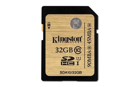 Kingston 32GB UHS-I Class 10 SDHC Memory Card for Digital Cameras & DSLRs (Read speed up to 90MB/s & Write speed upto 45MB/s)