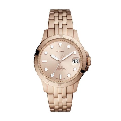 FOSSIL FB-01 ANALOG GOLD DIAL WOMEN'S WATCH