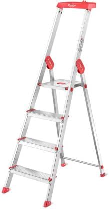 Prestige CleanHome Household 4 Steps Foldable PCIL 04 Aluminium Ladder  (Tool Tray)