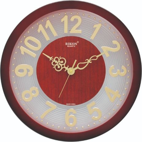 Rikon Premium Plain Clock RED_9751