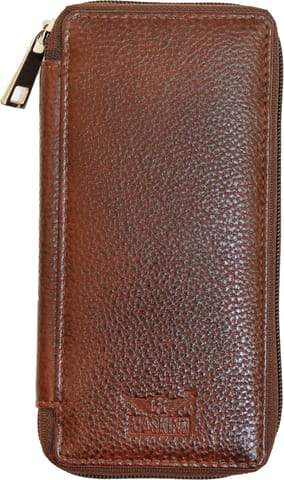 Brownish Genuine NDM leather Bank Locker Key Pouch  Small