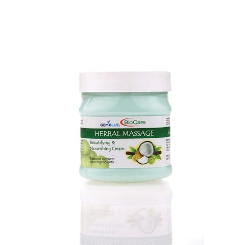 GEMBLUE BioCare Herbal Massage Body and Face Beautifying and Nourishing Cream with Natural Extract and ingredients (500 ml)