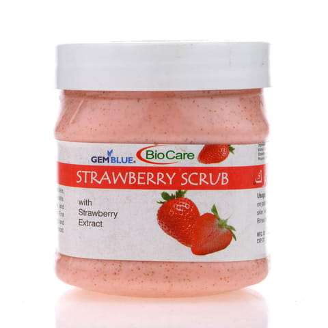 GEMBLUE BioCare safe and Natural Strawberry Scrub With Natural Cleansing Exfoilant Scrub (500 ml)