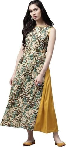 Aks-- Women's Maxi Multicolor Dress