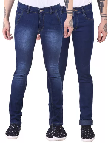 Van Galis Fashion Wear Blue Jeans For Men's-Pack of 2