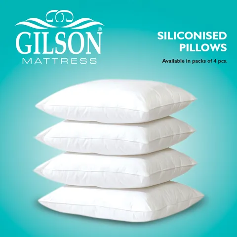 Gilson Pack Of 4 Siliconized Fiber Pillow (20x30)-White