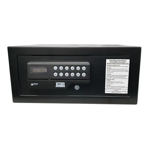 IPSA ES03 Digital Safes, Hotel Safes With Motorized Locking (Black)