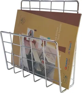 PLANET Stainless Steel Magazine Stand - News Paper Holder  Rack for Home, Kitchen and Office