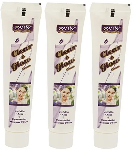 Ovin Clear & Glow Cream, Transparent , 20 Grams Pack of 3 …