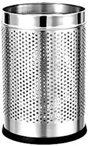 PLANET Stainless Steel Perforated Dustbin / Waste bin / Trash Bin / Garbage bin for Home & Office (18 Liter - 10 Dia X 14 Height inch)