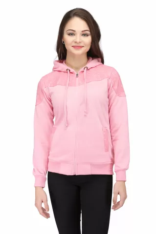 Be-Beu Light Pink Hooded Sweatshirt