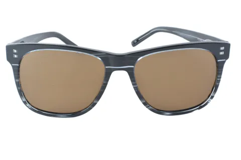 iZoom YC-5002-C4 Black Brown Wayfarer Large Size 57 Men & Women Sunglasses