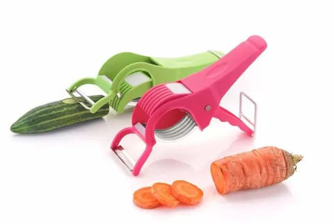 Fruit and vegetable multi cutter combo(Buy 1 get 1 free) -Green and pink