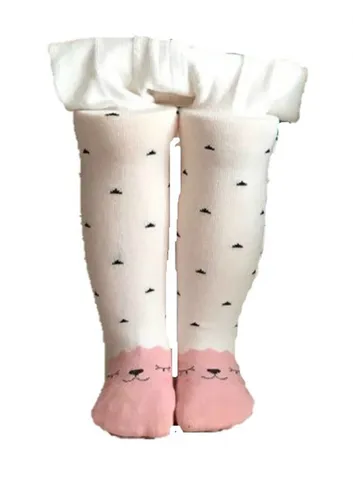 Krivi kids Printed Cotton Stretchable Baby Girls Tights.