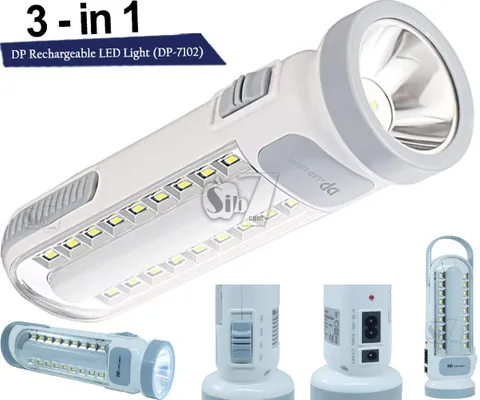 UNIQUE - DP - 7102 - LED RECHARGEABLE DP EMERGENCY LIGHT WITH TORCH LIGHT