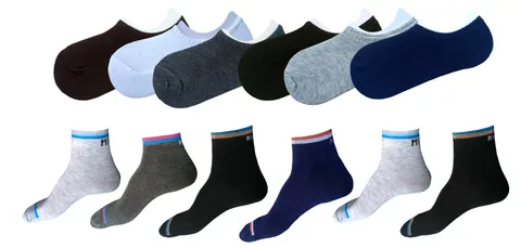 ( 12 pair Combo ) 6 pair Loafer 6 pair ankle Max total 12 pair Cotton socks
