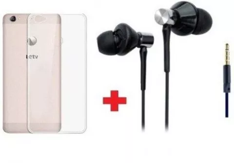 Foncase Headphone Accessory Combo for LeEco Letv Le 1s (Black, Transparent)
