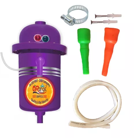 Orange Portable Geyser Instant Water Heater (Purple)