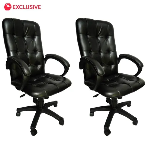Bellagio High Back Leatherette Office Chair Buy One Get One Free