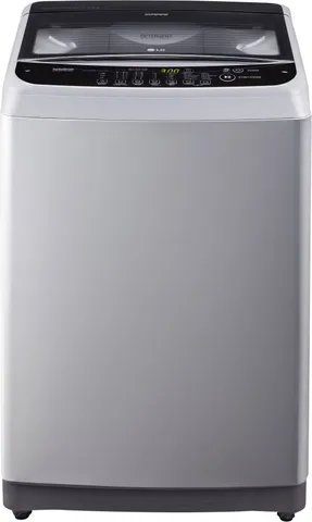 LG 7 kg Inverter Fully Automatic Top Load Washing Machine Silver  (T8081NEDLJ)