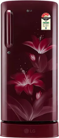LG 190 L 4 Star Direct Cool Single Door Refrigerator(GL-D201ARGX.ARGZEBN, Ruby Glow, Base Stand with Drawer,Smart Inverter Compressor)