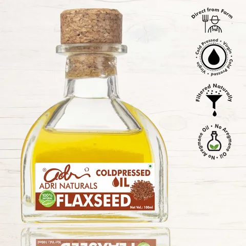 Flax seed Oil (Cold Pressed, 100% Pure and Natural)