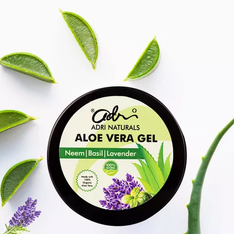 Aloe Vera Gel - Neem, Basil & Lavender (Suitable for Oily & Acne Prone Skin)