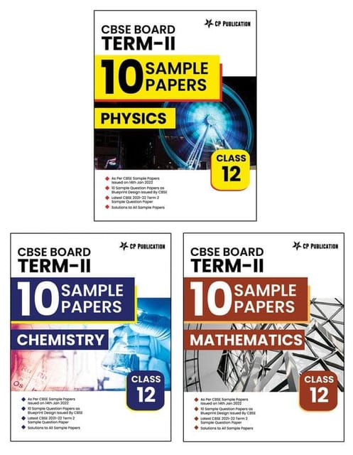 Career Point Kota PCM Subjects CBSE Class 12 Term-2 10 Sample Question Papers for Board Exam 2022 (Set of 3 Books PCM)