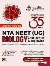 35 Previous Year NTA NEET (UG) BIOLOGY Chapterwise & Topicwise Solved Papers with Value Added Notes (2022 - 1988) 17th Edition | 2022 Video Solutions & NCERT Page Locater | PYQ Disha Experts