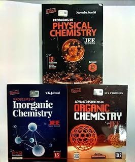Problems in Physical chemistry + Inorganic Chemistry and Organic Chemistry With Solution Manual (3 Vol.) For JEE With NCERT Exemplar For Examination 2023-2024  Narendra Awasti,M S Chauhan,V K Jaiswal and Shri Balaji Publication