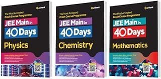 40 Days Crash Course for JEE Main Physics, Chemistry, Mathematics ( Set of 3 Books ) Arihant Experts