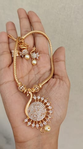 White ad necklace