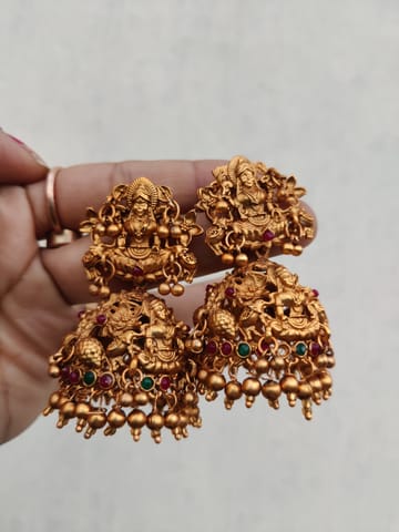 Temple jhumki earrings