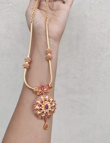 Gold plated chain ruby