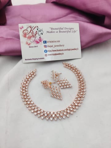 Rose gold ad necklace
