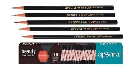 Apsara Beauty Extra Dark HB Pencil Set of 50 Pencils
