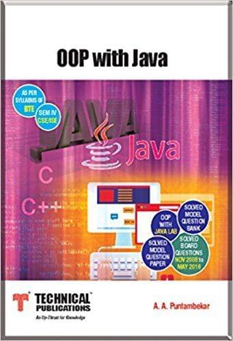 OOP With Java for DIPLOMA KARNATAKA (CSE/ISE SEM-IV Course-2015)