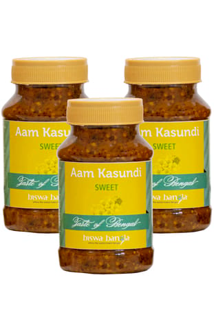 Aam Kasundi (Mango-Mustard Sauce) - Sweet - Pack of 3 (100g each)