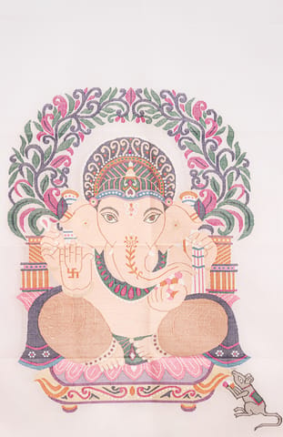 Kora Jamdani Wall Hanging - Ganesh