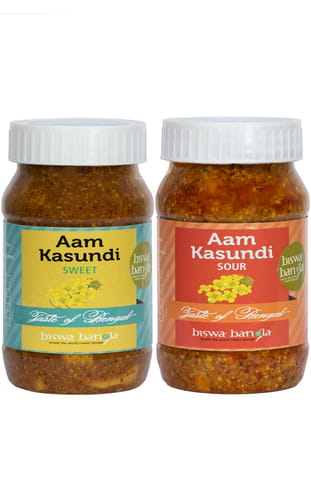 Aam Kasundi (Mango-Mustard Sauce / Pickle) - Sweet - 200g & Sour - 200g each