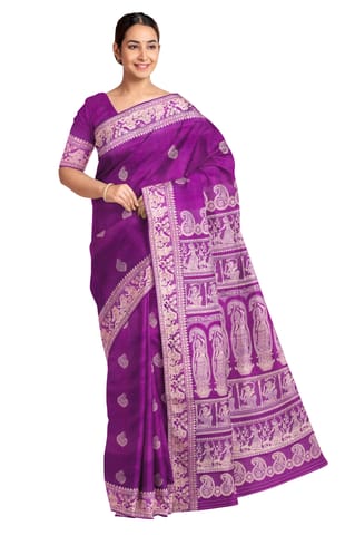 Baluchari Silk Saree Purple