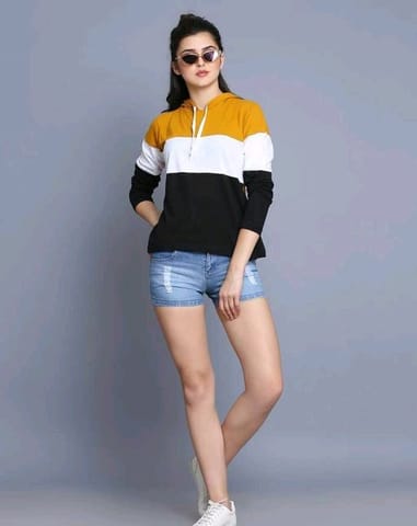 Fashionable Cotton Hooded Top