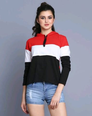 Fashionable Cotton Hooded Top