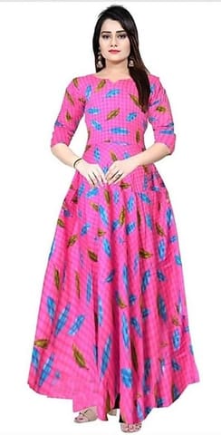 Beautiful Printed Rayon Gown