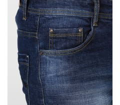 BUKKL Men's Blue Stretchable Slim Fit Jeans