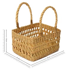 Storage Jali Basket online/dry fruit jali gift hamper baskets/decorative baskets which are perfect alternatives to natural wicker baskets/ Use this natural Straw/dry grass/Seagrass/Kouna Grass basket as under shelf basket/fruit basket/gift basket