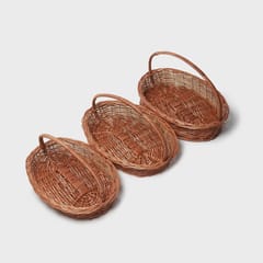 Wicker decorative tray/storage baskets trays/office table paper tray which can be also used as a vegetables tray/ Use this natural Straw/dry grass/Seagrass/Kouna Grass small tray online as gift hamper basket/ wardrobe basket