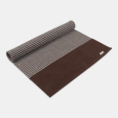 Habere India-All the Cultures Fabricating India - Handmade/Handloom Striped Yoga/Exercise Rugs (Brown)