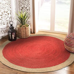 Round Jute Carpets | Hand Woven Carpet | Contemporary Carpet | Centre Table Carpet | Easy to Wash Carpet & Custom Sizes